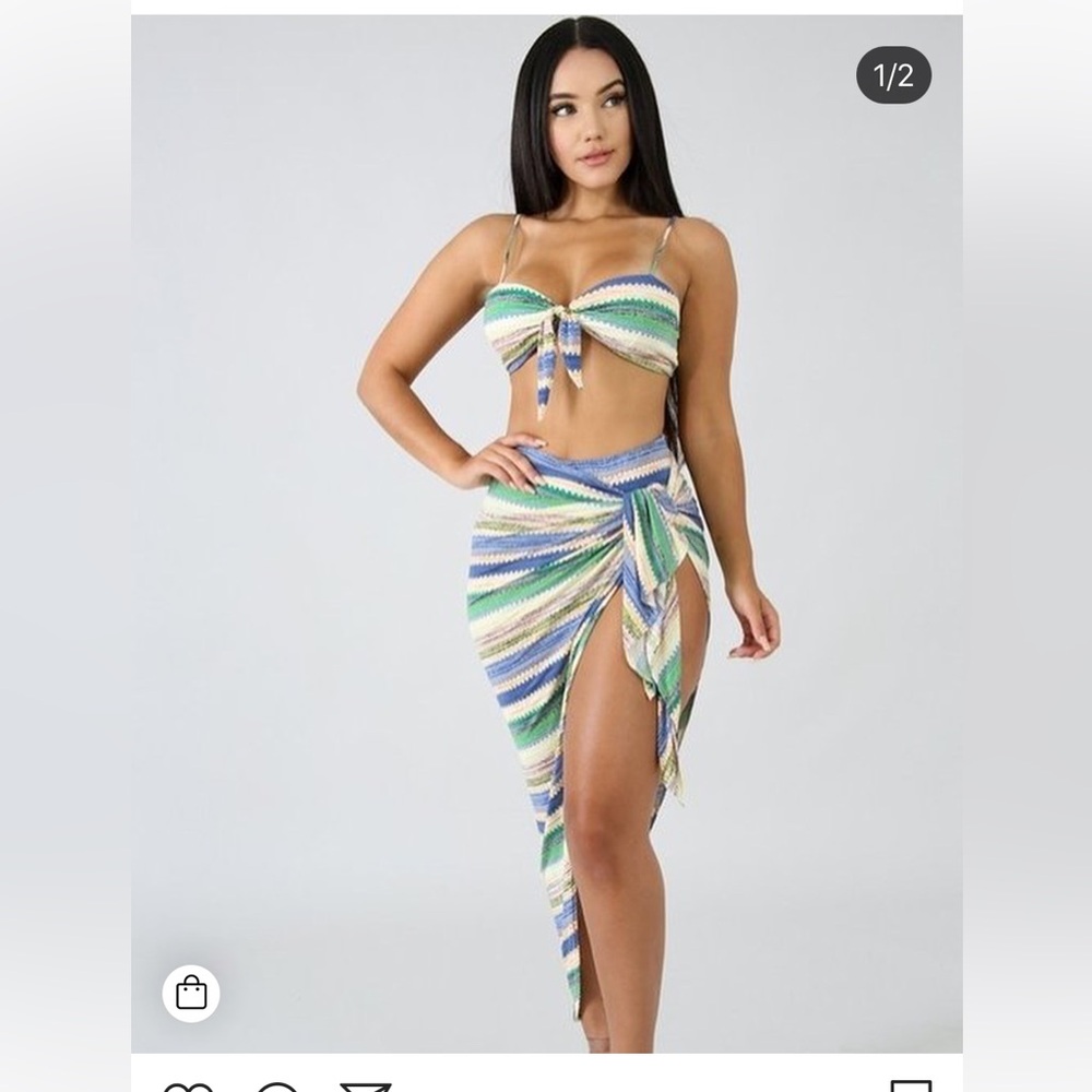 Swimsuit with sarong